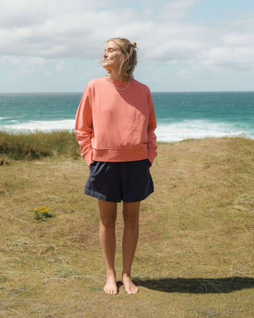 Watermelon colour sweatshirt in organic cotton