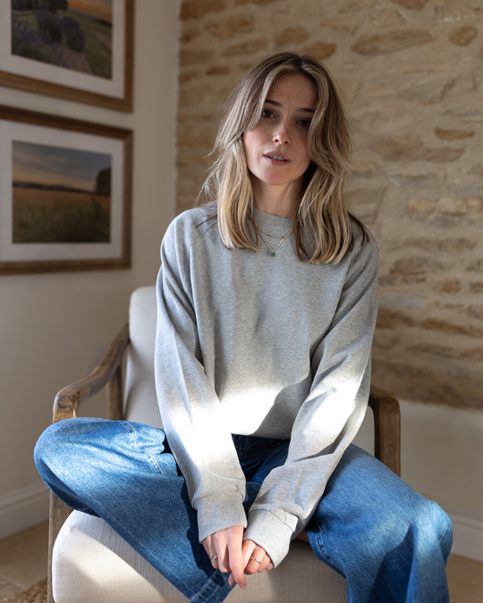 grey marl Womens Pullover Sweatshirts