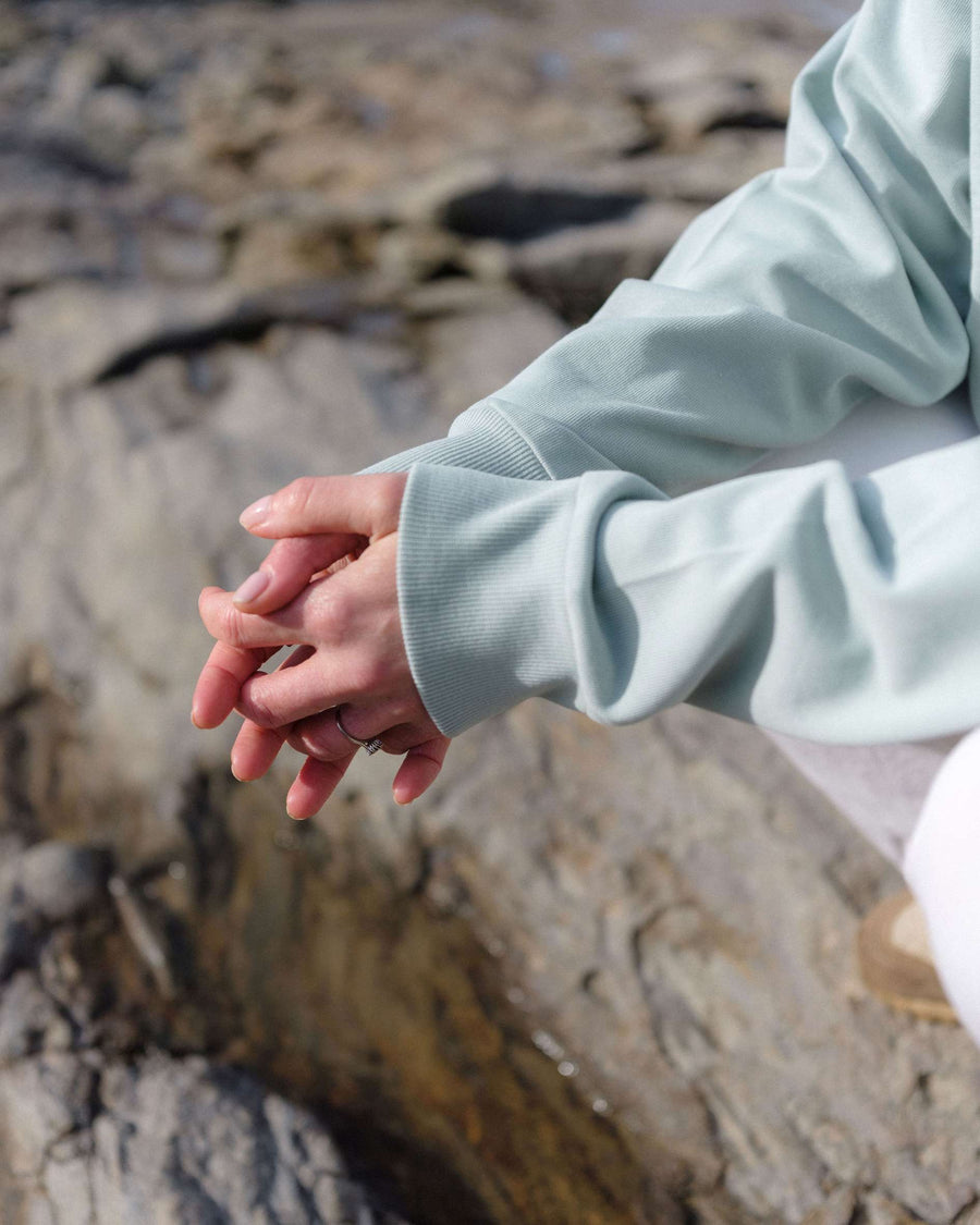 Nancy Oversized Organic Cotton Seafoam Sweatshirt