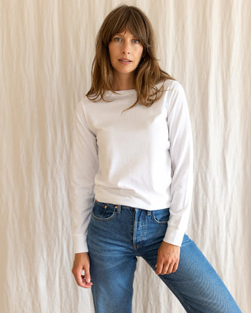 Audrey Organic Cotton White T-Shirt