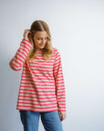 Sonny Midweight Organic Cotton Rose/Red Breton T-Shirt