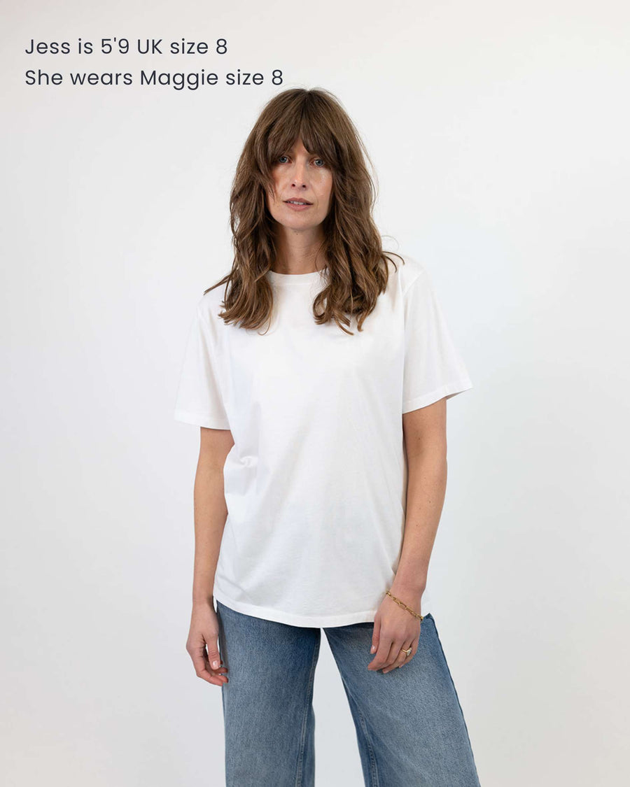 Maggie Organic Cotton White T Shirt