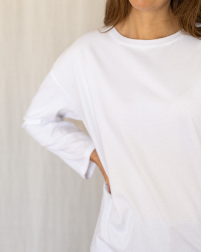 Maya Organic Cotton White T-Shirt