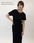 short sleeved black t shirt dress