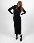 black rib dress