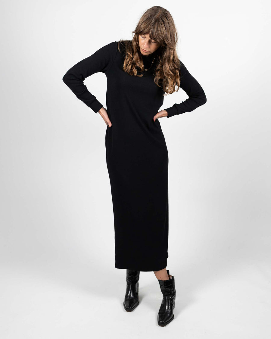 black rib dress