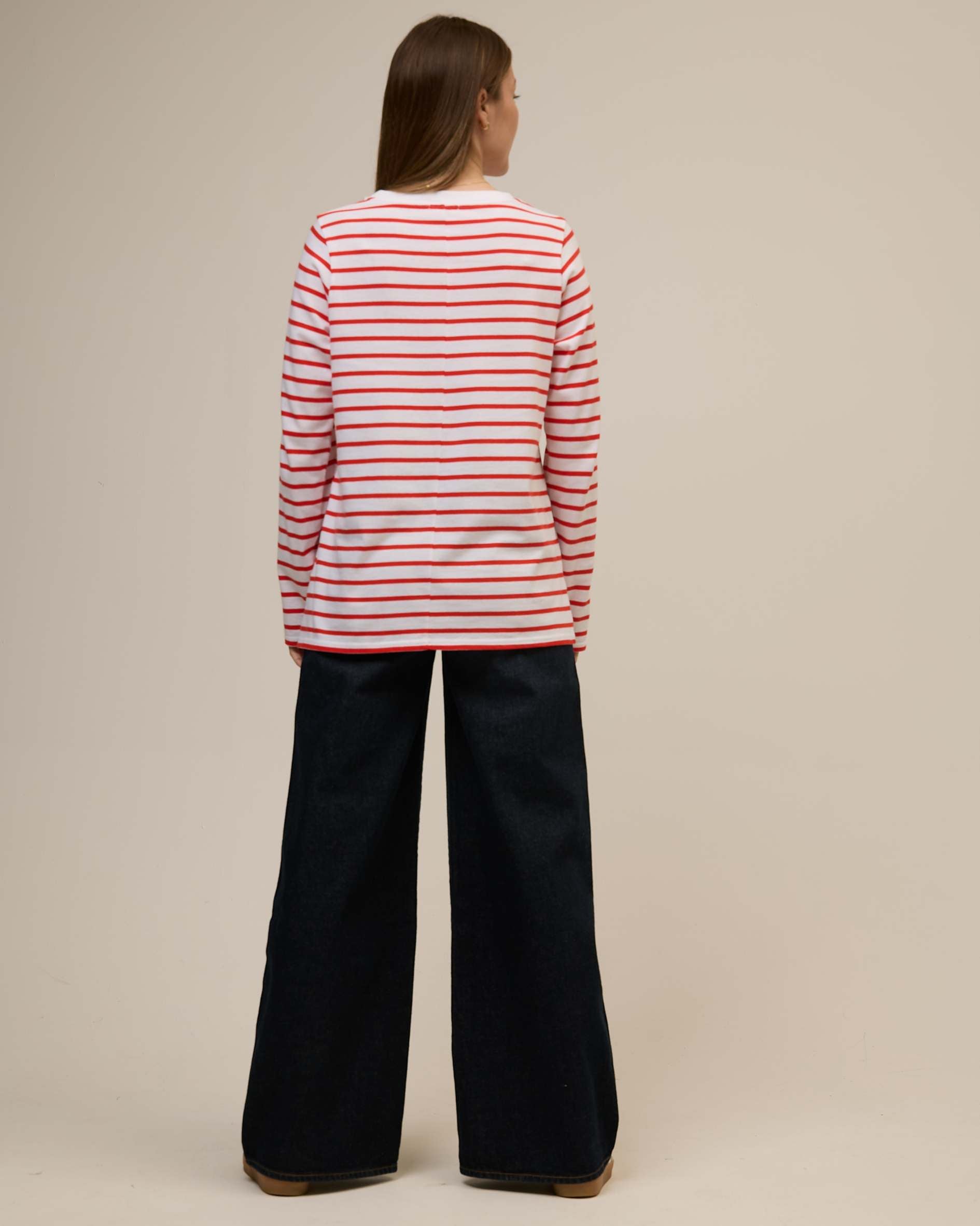 Sonny Midweight Organic Cotton Red Breton T-Shirt