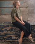 comfortable black skirt in organic cotton