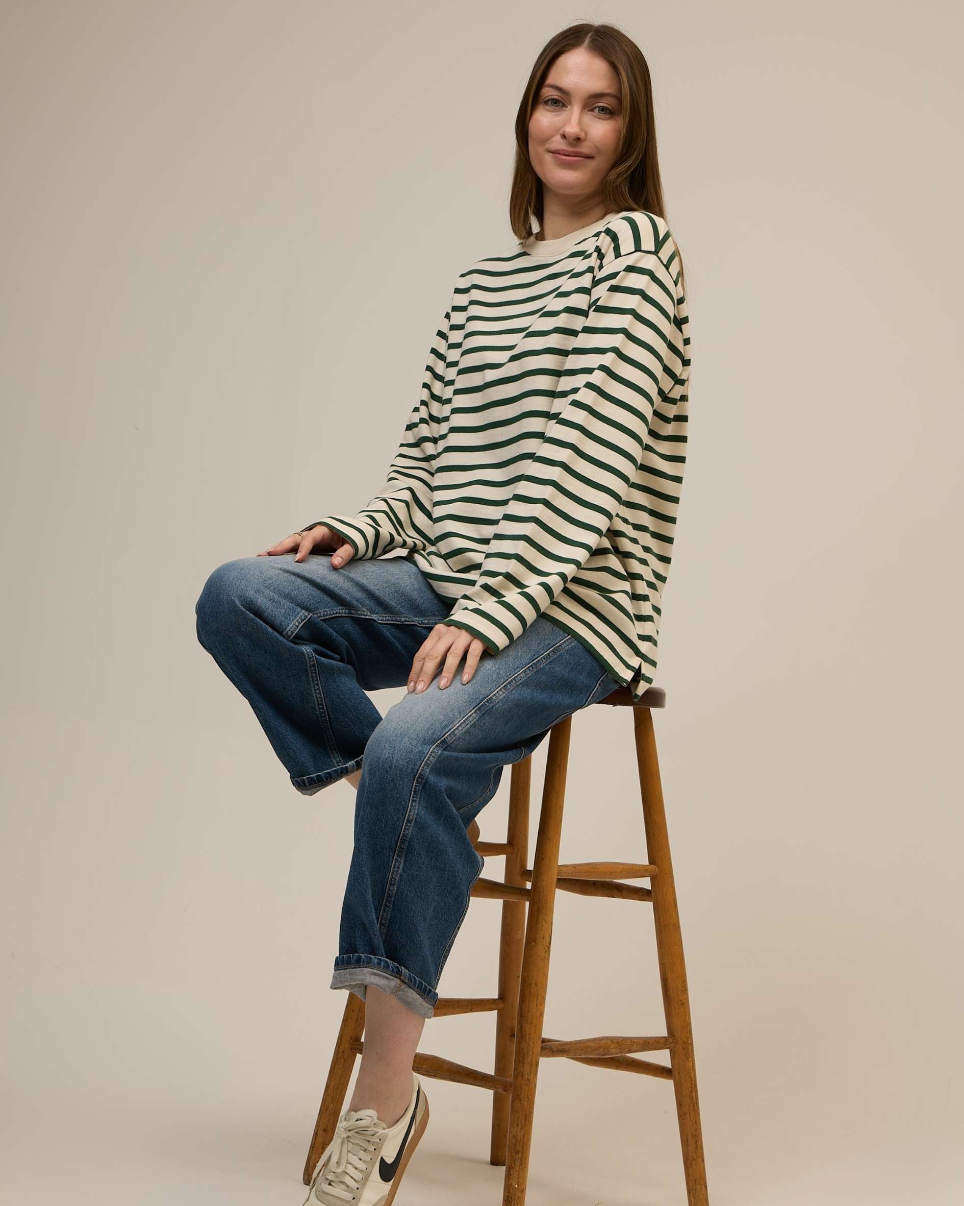 green breton top in organic cotton