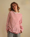 red and white stripe tee