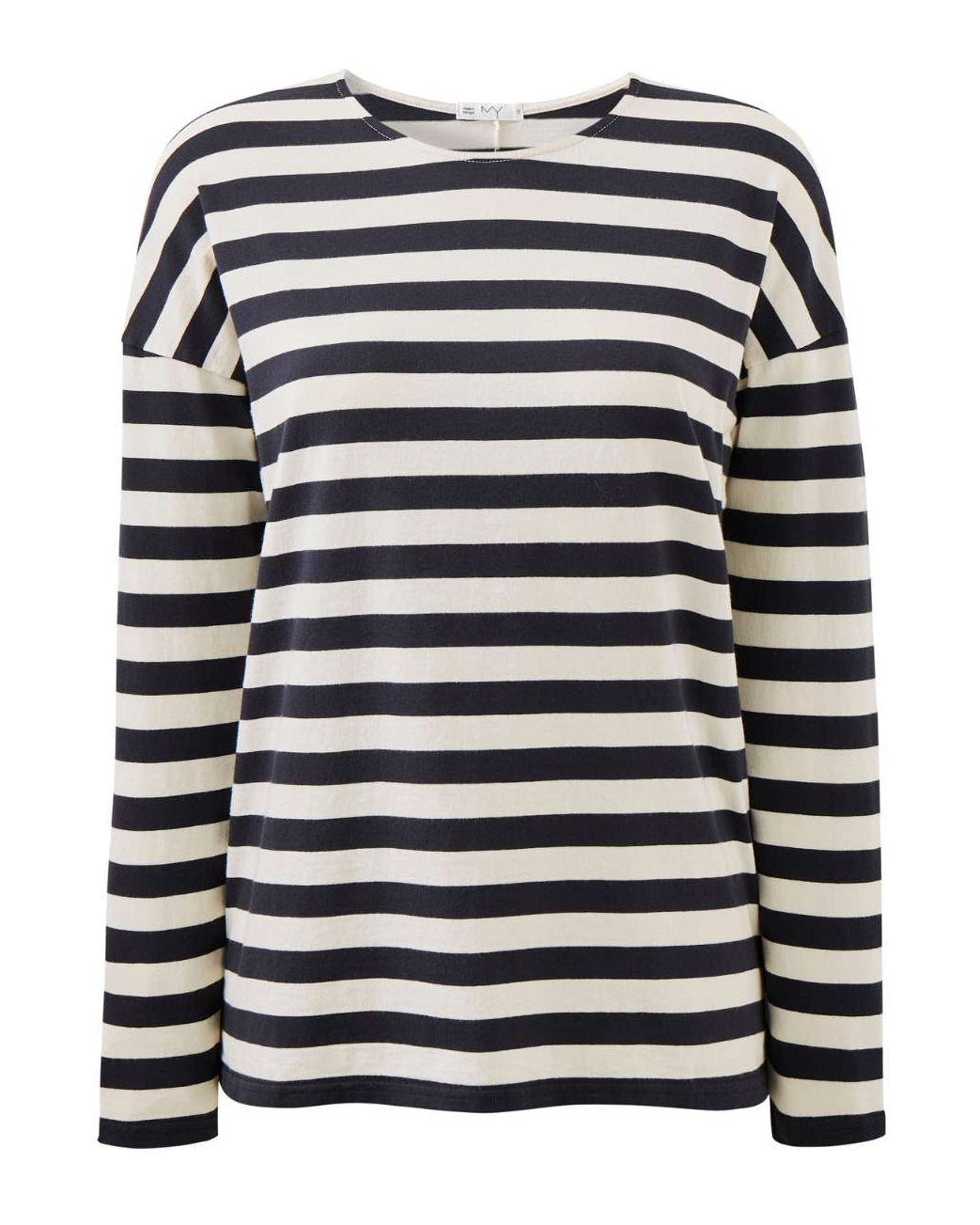 womens basic black and white stripe t-shirt