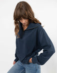 navy blue sweatshirt for women