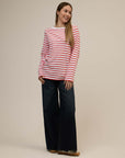 Sonny Midweight Organic Cotton Red Breton T-Shirt