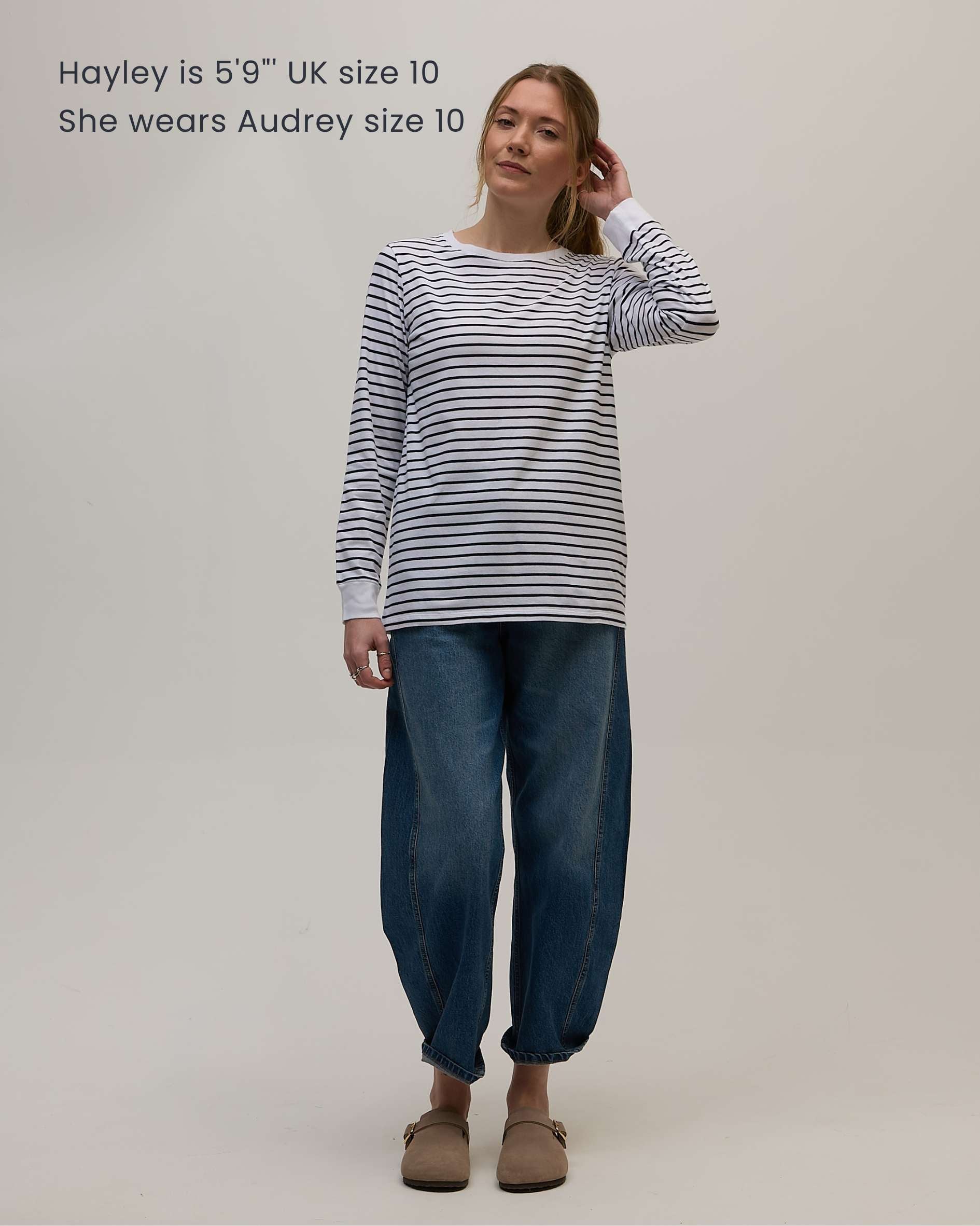 Ribbed_cuffs_on_long_sleeve_navy_Breton_top_in_organic_cotton