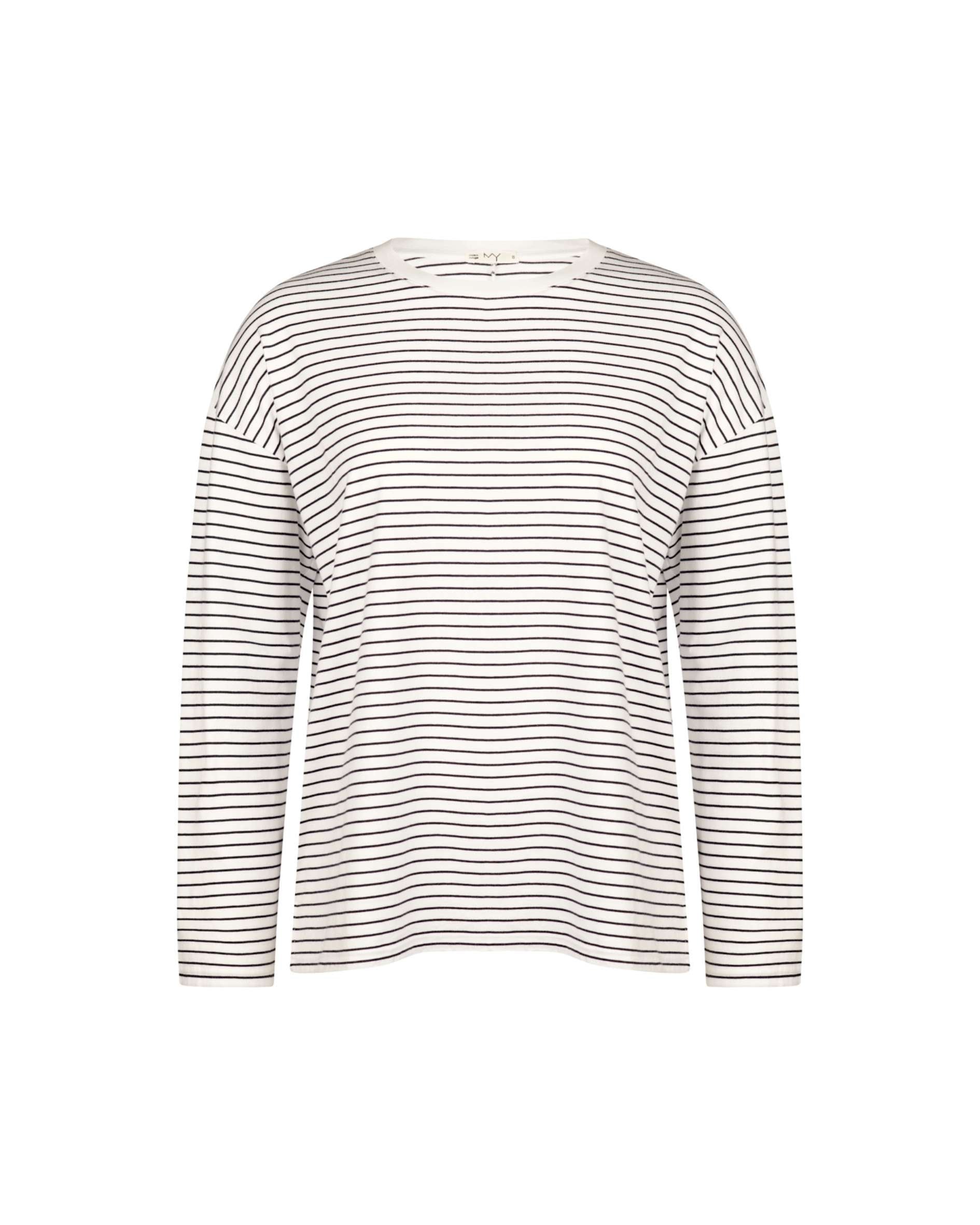 fine stripe long sleeve oversize tee