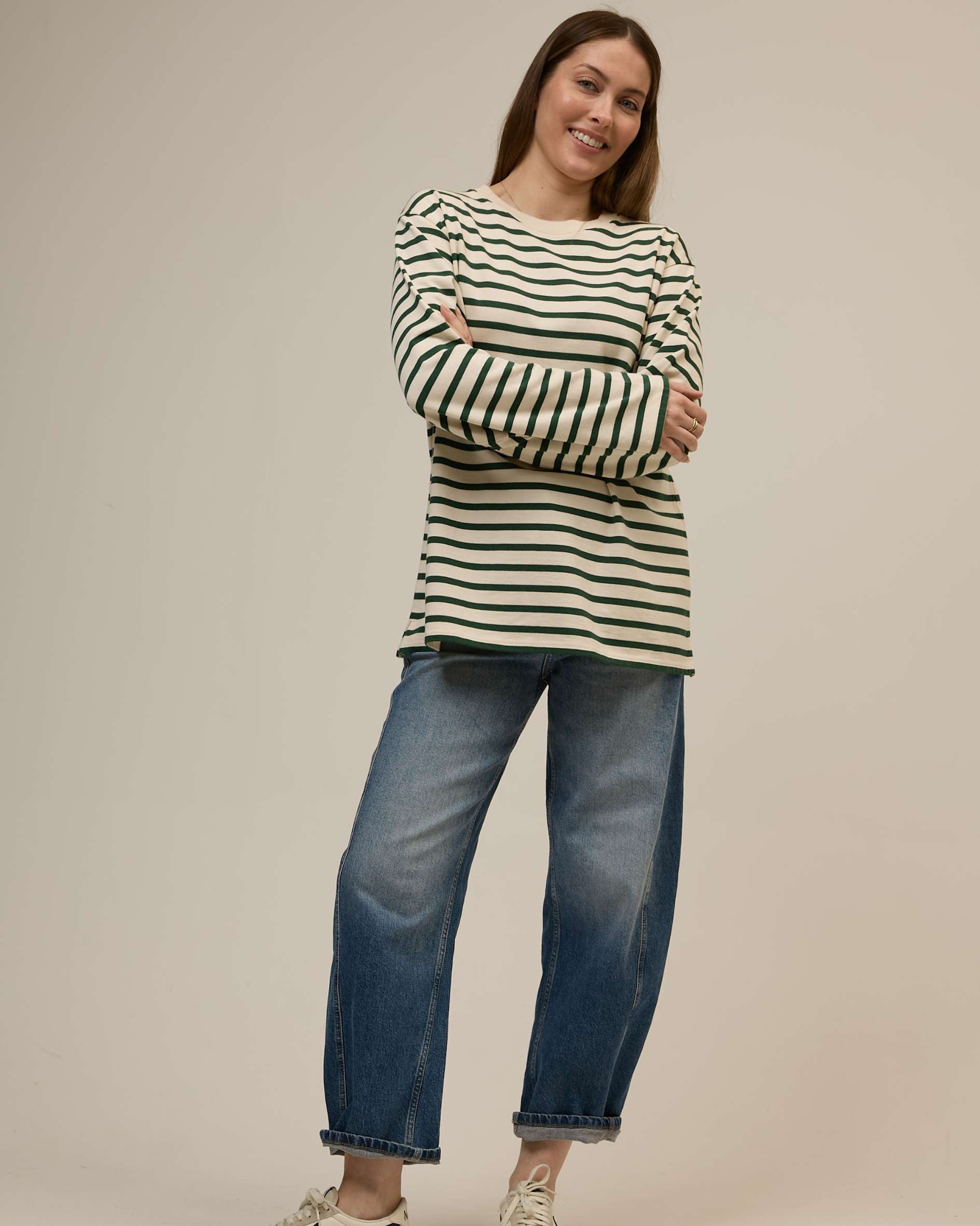 green breton top in organic cotton