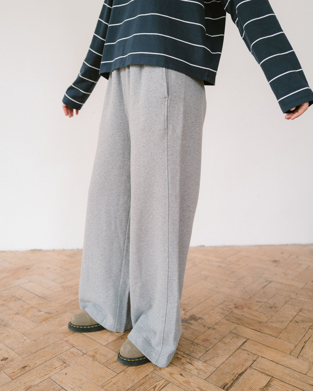 grey marl organic cotton joggers