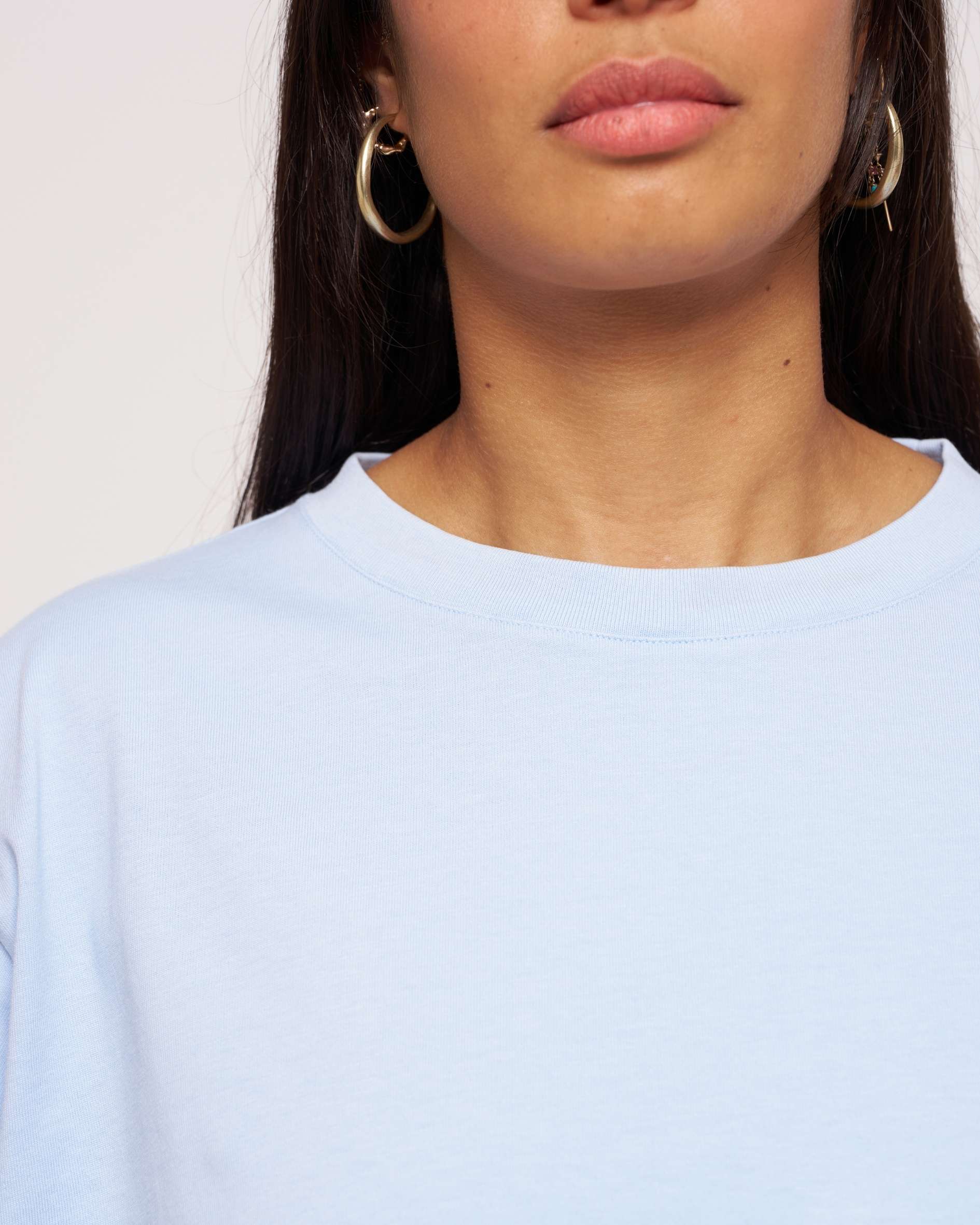hannah cotton sky powder blue womens tee