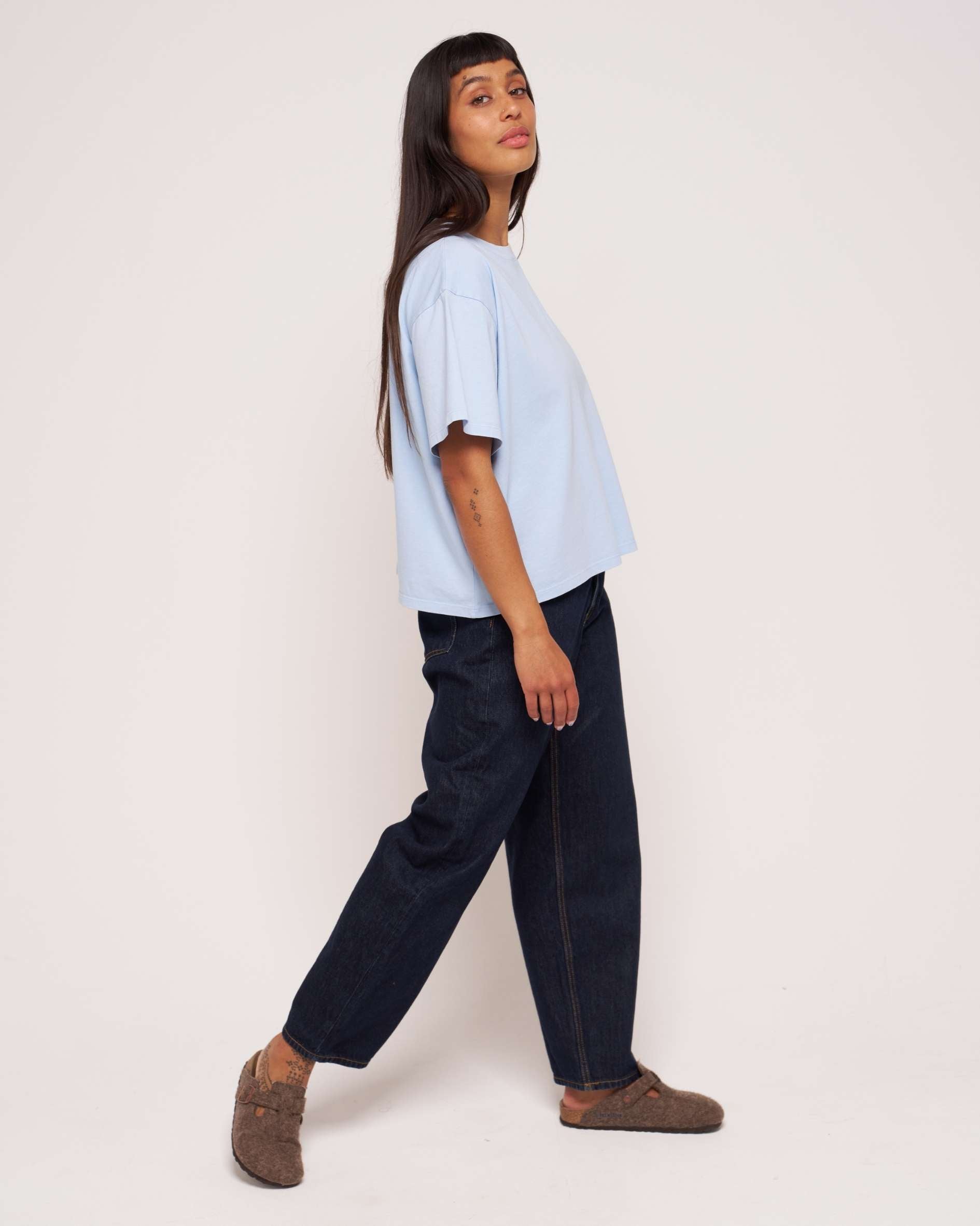 hannah crew neck organic cotton top