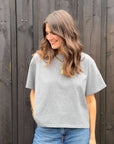 Hannah Heavyweight Organic Cotton Charcoal Marl T-Shirt