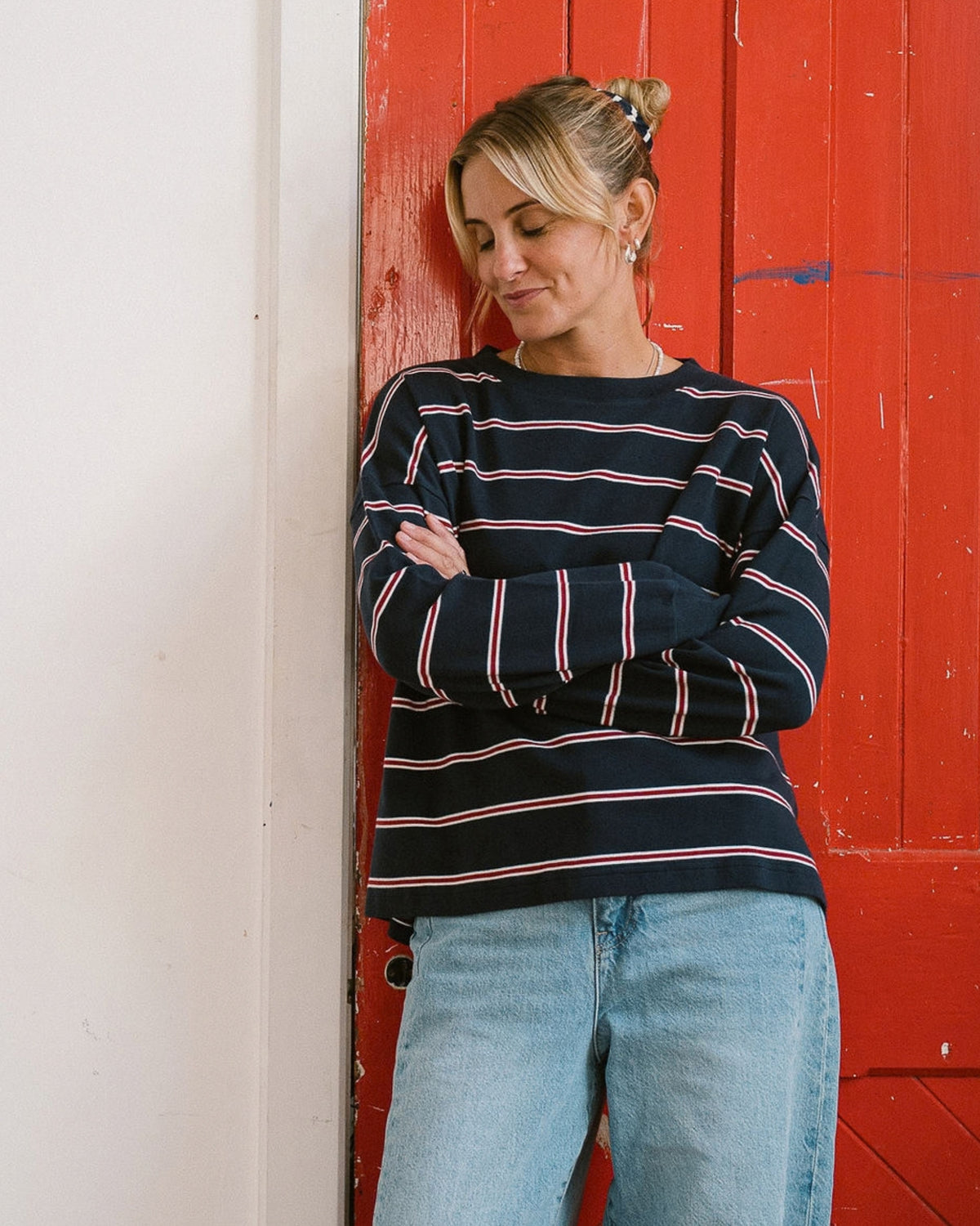 interlock_jersey_sweatshit_in_navy_and_red_multi_stripe