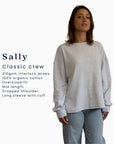 interlock jersey top in grey marl