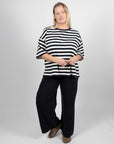 Orla Midweight Organic Cotton Black Stripe T-Shirt