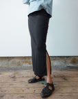 long black skirt with side splits