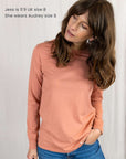 Audrey Organic Cotton Dusty Rose T-Shirt