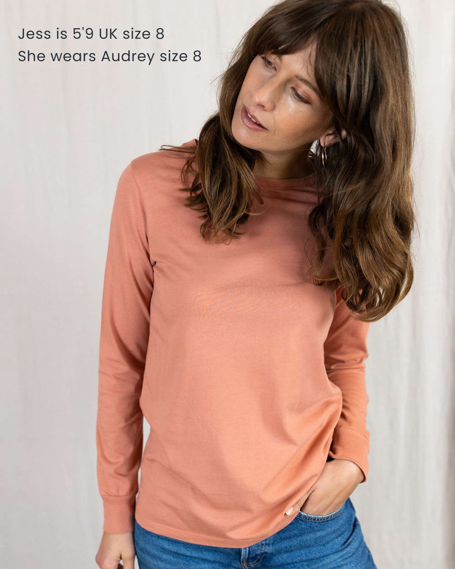 Audrey Organic Cotton Dusty Rose T-Shirt