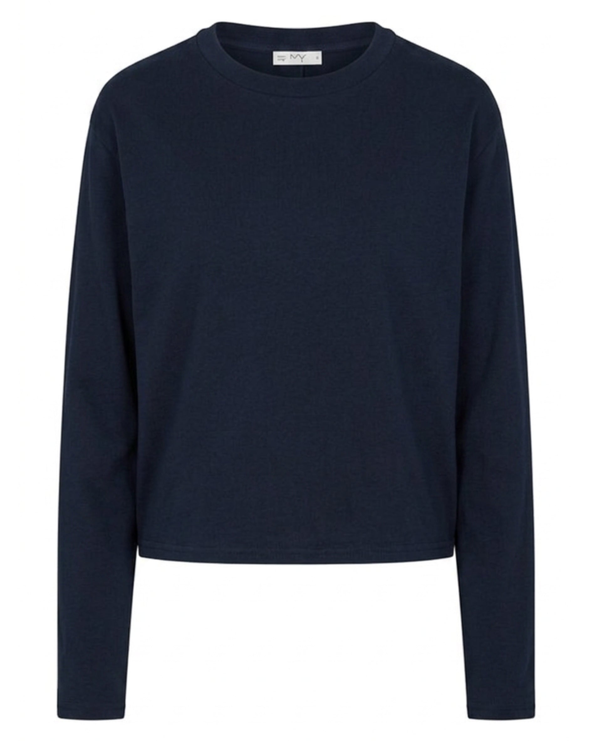 Hannah Long Sleeve Midweight Organic Cotton Midnight T-Shirt
