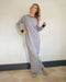 long striped dress in organic cotton