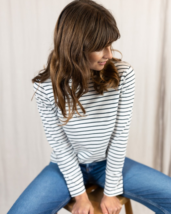 crew neck breton top