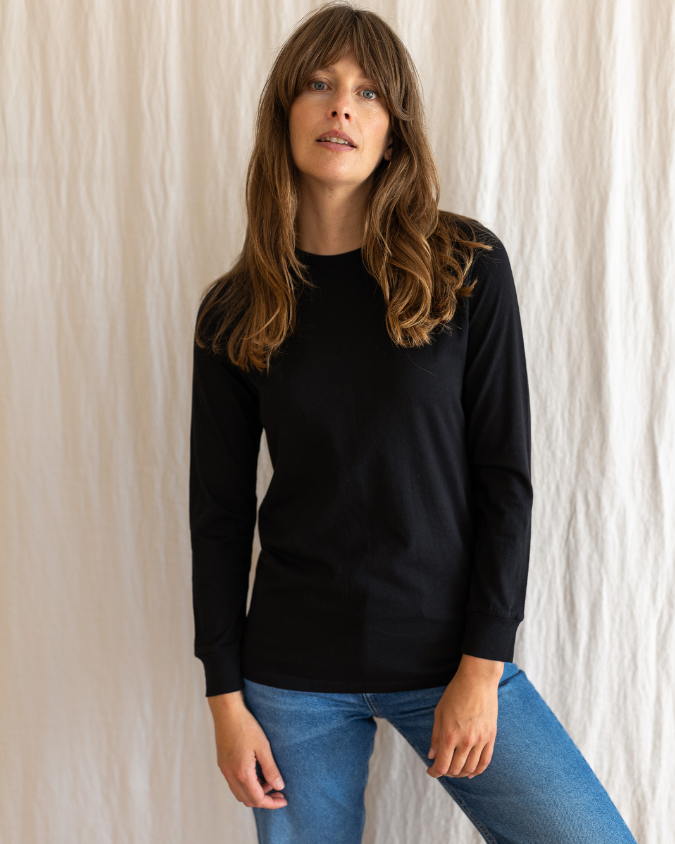 black organic cotton t shirts for women