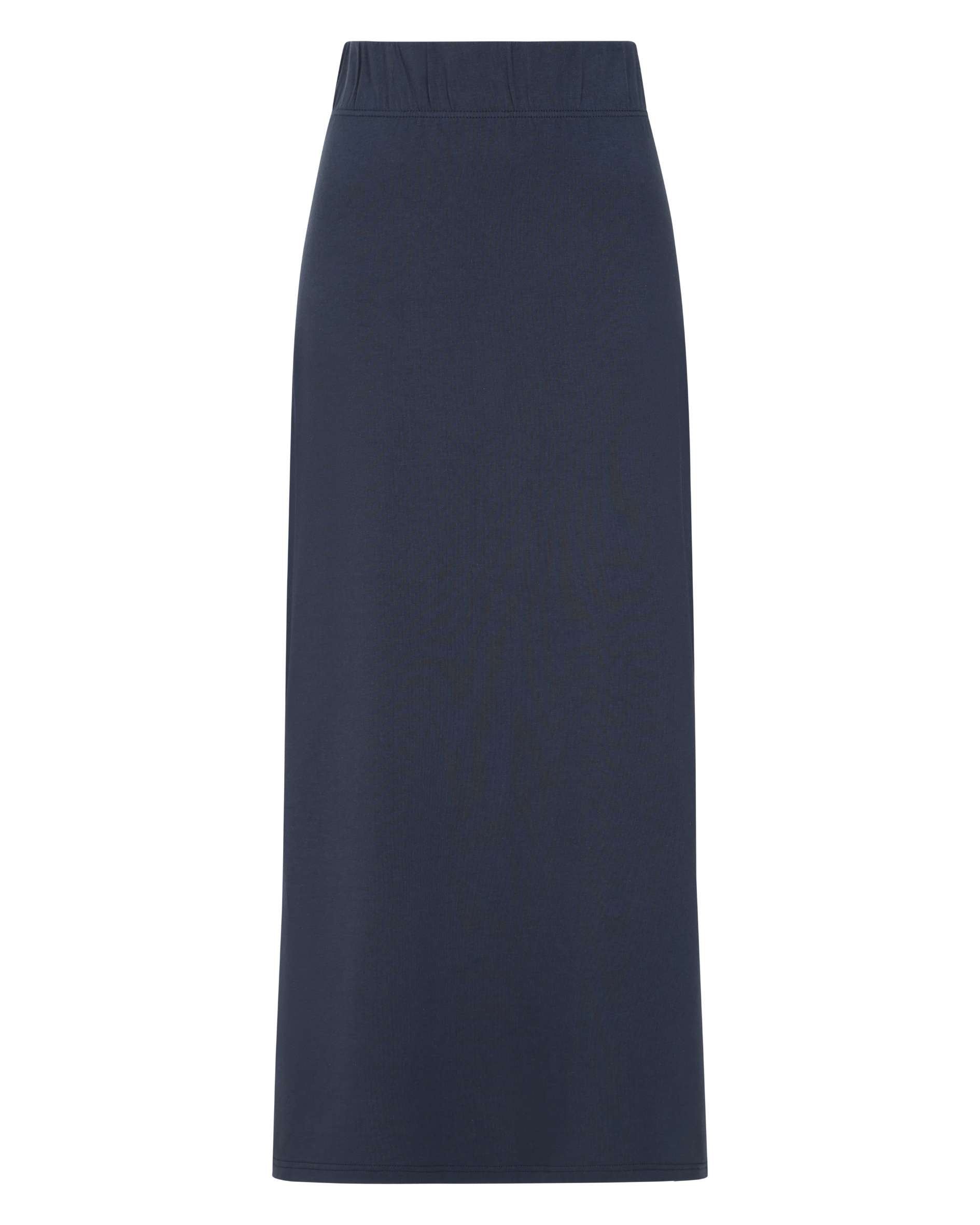 Navy blue skirt on a white background