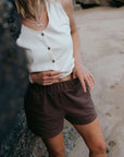 mocha sophie shorts co ord set 