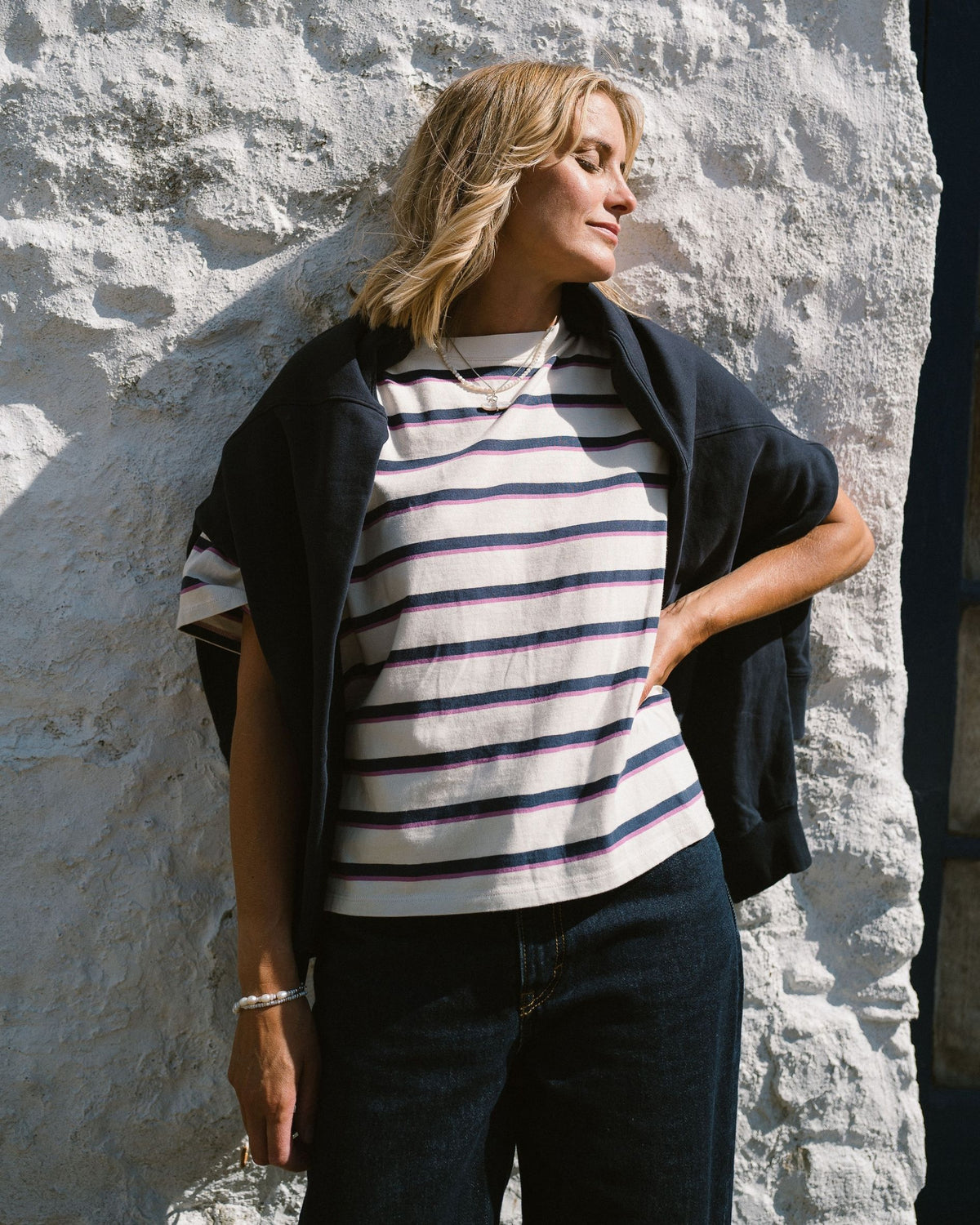 navy_multi_stripe_ladies_top