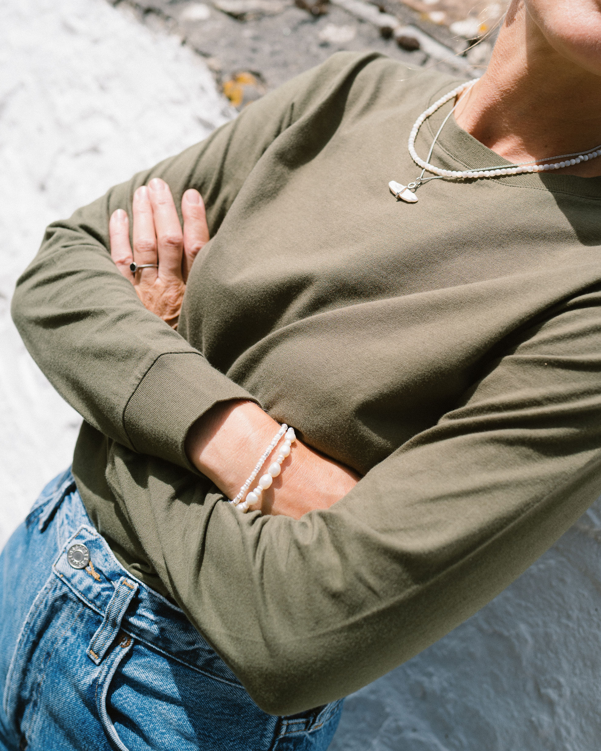 Audrey Organic Cotton Dark Olive T-Shirt