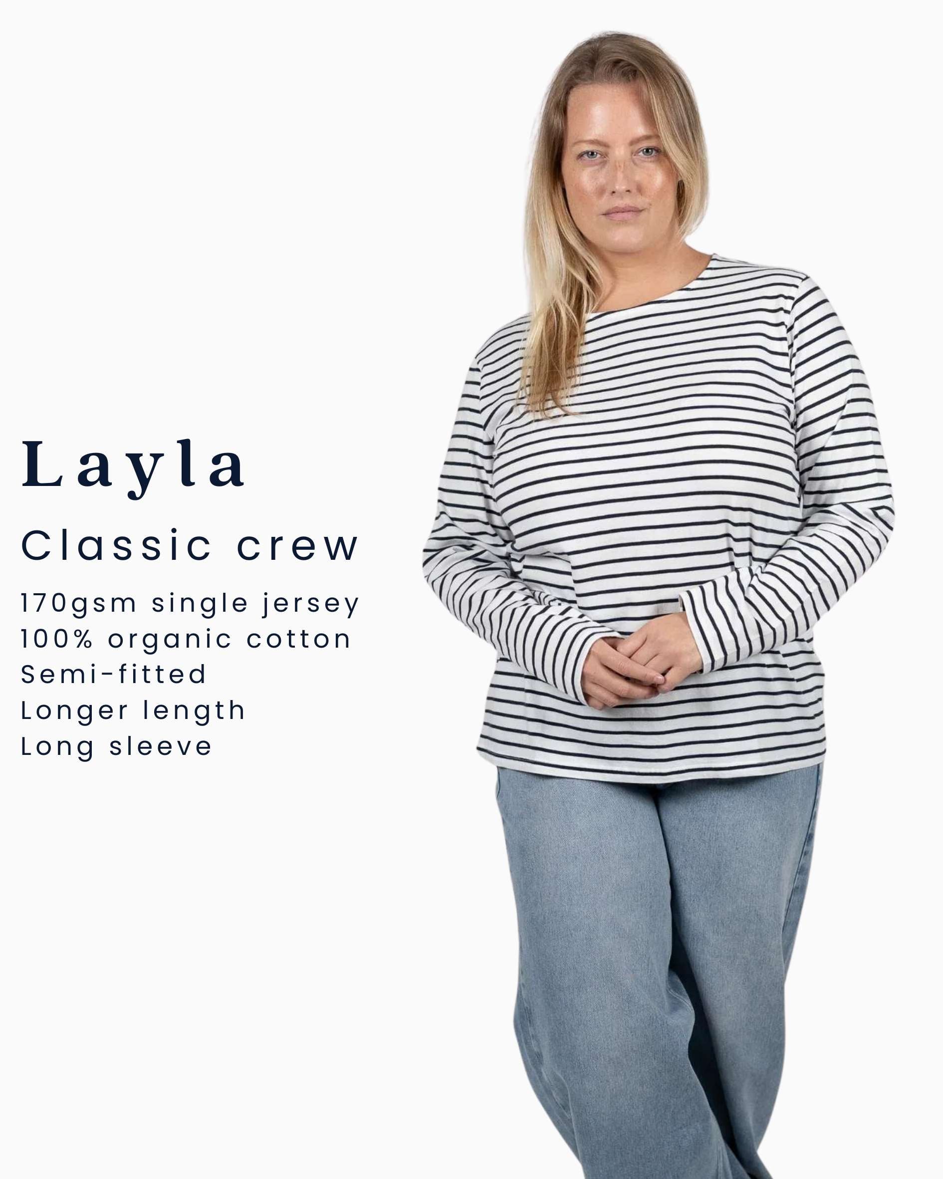 organic cotton breton t shirt in classic shape