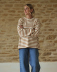 neutral breton top in organic cotton