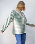 green stripe top in organic cotton