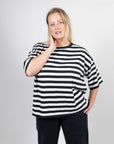 Orla Midweight Organic Cotton Black Stripe T-Shirt