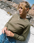 Audrey Organic Cotton Dark Olive T-Shirt