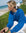 organic cotton oversized cobalt blue sweatshirt