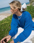 organic cotton oversized cobalt blue sweatshirt
