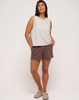organic cotton relaxed short vest co-ord set