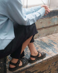 organic cotton skirt with side splits