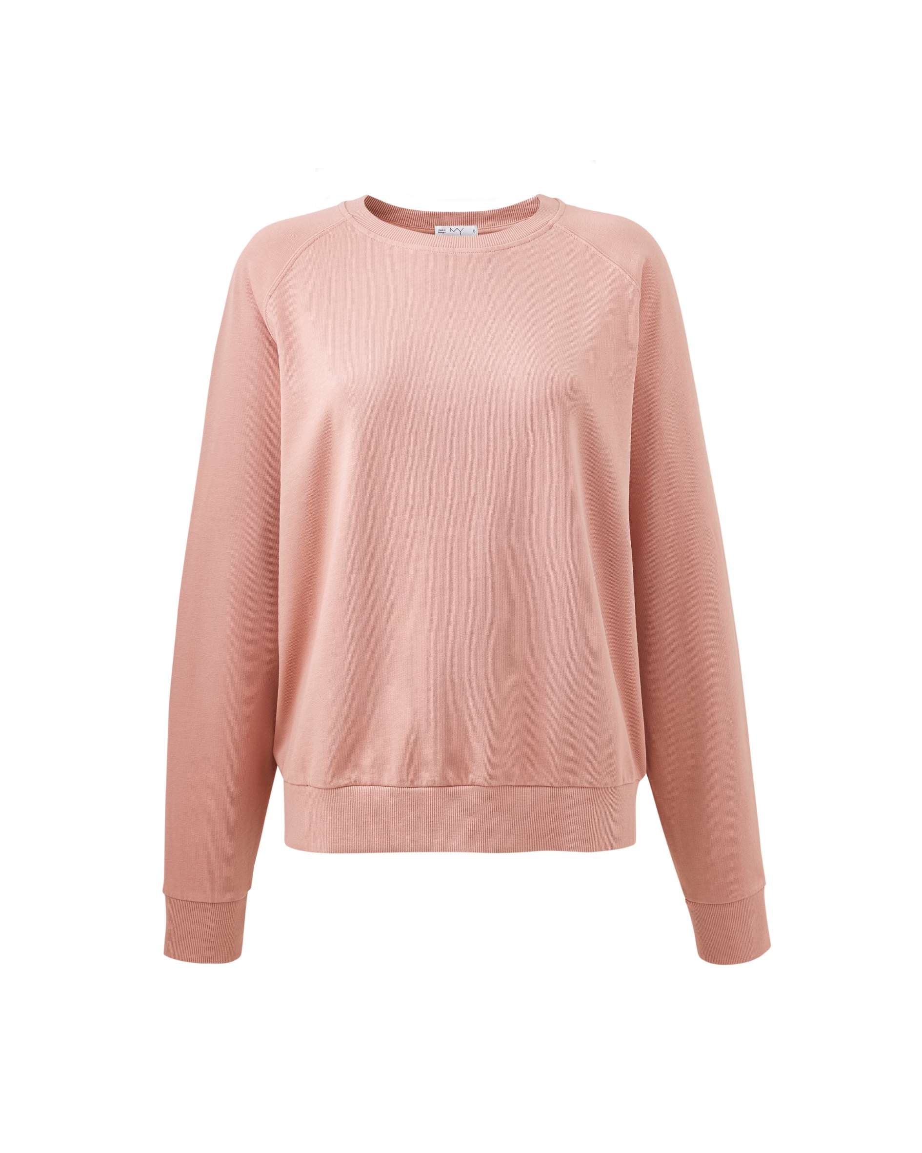rose pink crew neck sweatshirt

