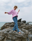 Connie Authentic Oversized Organic Cotton Violet Sweatshirt