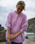 Connie Authentic Oversized Organic Cotton Violet Sweatshirt